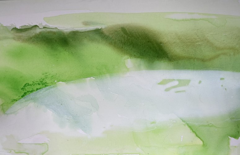 A landcscape painter's prespective Peter Hicks artist exhibition Fountains Abeey old mill 
