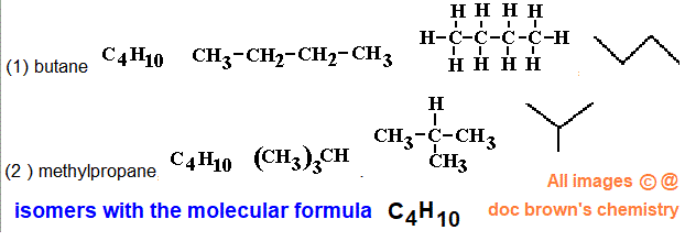 2 constitutional structural isomers of C4H10 molecular formula C4H10 isomerism 2 aliphatic alkane isomers