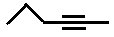 hex-2-yne, 2-hexyne skeletal formula isomer of C6H10