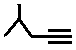 4-methylpent-1-yne, 4-methyl-1-pentyne skeletal formula isomer of C6H10