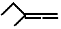 3-methylpenta-1,2-diene, 3-methyl-1,2-pentadiene skeletal formula isomer of C6H10