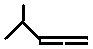 4-methylpenta-1,2-diene, 4-methyl-1,2-pentadiene skeletal formula isomer of C6H10