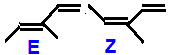 structural skeletal formula (E)-3-methylpenta-1,3-diene, (Z)-3-methylpenta-1,3-diene, (E)-3-methyl-1,3-pentadiene, (Z)-3-methyl-1,3-pentadiene