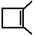 1,2-dimethycyclopropene, 1,2-dimethylcycloprop-1-ene skeletal formula isomer of C6H10