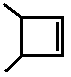 3,4-dimethylcyclobutene, 3,4-dimethylcycloprop-1-ene skeletal formula isomer of C6H10