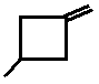 1-methyl-3-methylenecyclobutane skeletal formula isomer of C6H10