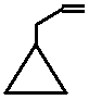 3-cyclopropylpropene 3-cyclopropylprop-1-ene 3-cyclopropyl-1-propene skeletal formula isomer of C6H10