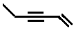 constitutional structural skeletal formula of hex-1-en-3-yne 1-hexen-3-yne isomer of molecular formula C6H8