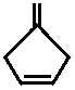 constitutional structural skeletal formula of 4-methylenecyclopentene isomer of molecular formula C6H8