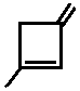 constitutional structural skeletal formula of 1-methyl-3-methylenecyclobutene isomer of molecular formula C6H8