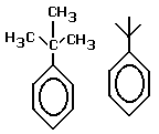(1,1-dimethylethyl)benzene condensed structural formula skeletal formula isomer of C10H14