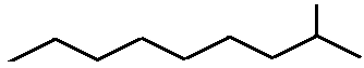 2-methylnonane skeletal formula constitutional structural isomer of molecular formula C10H22 � Dr Phil Brown's chemistry