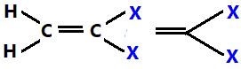 1,1-difluoroethene, 1,1-dichloroethene, 1,1-dibromethene, 1,1-diiodoethene constitutional structural skeletal formula isomers