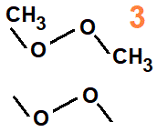 CH3OOCH3, dimethyl peroxide structural formula, skeletal formula, structural isomer of molecular formula C2H6O2, abbreviated formula