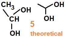 CH3CH(OH)2, ethane-1,1-diol, 1,1-ethanediol structural formula, skeletal formula, structural isomer of molecular formula C2H6O2, abbreviated formula