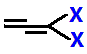 1,1-difluoropropadiene,  1,1-dichloropropadiene,  1,1-dibromopropadiene,  1,1-diiodopropadiene skeletal formula constitutional structural formula