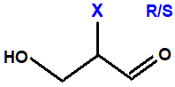 structural skeletal formula 2-fluoro-3-hydroxypropanal, 2-chloro-3-hydroxypropanal, 2-bromo-3-hydroxypropanal, 2-iodo-3-hydroxypropanal
