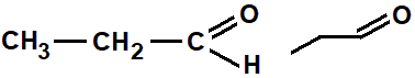 propanal constitutional structural formula skeletal formula isomer of C3H6O