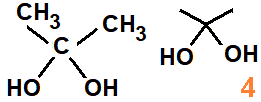 CH3C(OH)2CH3, propane-2,2-diol, 2,2-propanediol structural formula, skeletal formula, structural isomer of molecular formula C3H8O2, abbreviated formula