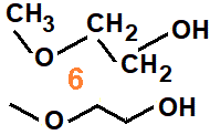 CH3OCH2CH2OH, 2-methoxyethanol structural formula, skeletal formula, structural isomer of molecular formula C3H8O2, abbreviated formula