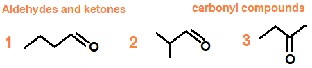 Aldehydes, Butanal, 2-Methylpropanal, Ketones Butan-2-one (butanone) constitutional isomers of C4H8O