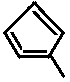 3-methylcyclopenta-1,2,4-triene, 3-methyl-1,2,4-cyclopentatriene skeletal formula constitutional isomer of C6H6