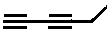 hexa-1,3-diyne, 1,3-hexadiyne skeletal formula constitutional isomer of C6H6