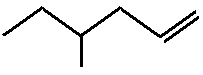 4-methylhex-1-ene 4-methyl-1-hexene structural skeletal formula isomer of C7H14