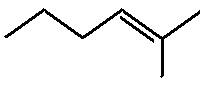 2-methylhex-2-ene 2-methyl-2-hexene structural skeletal formula isomer of C7H14