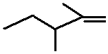 2,3-dimethypent-1-ene 2,3-dimethyl-1-pentene structural skeletal formula isomer of C7H14