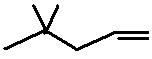 4,4-dimethylpent-1-ene 4,4-dimethyl-1-pentene structural skeletal formula isomer of C7H14