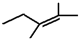 2,3-dimethylpent-2-ene 2,3-dimethy-2-pentene structural skeletal formula isomer of C7H14