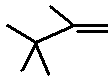 2,3,3-trimethylbut-1-ene 2,3,3-trimethyl-1-butene structural skeletal formula isomer of C7H14