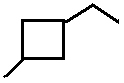 1-ethyl-3-methylcyclobutane structural skeletal formula isomer of C7H14