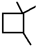 1,1,2-trimethylcyclobutane structural skeletal formula isomer of C7H14