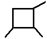1,2,3-trimethylcyclobutane structural skeletal formula isomer of C7H14