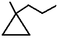 1-methyl-1-isopropylcyclobutane, 1-cyclopropyl-1-methylpropane structural skeletal formula isomer of C7H14