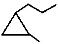 1-methyl-2-propylcyclopropane structural skeletal formula isomer of C7H14
