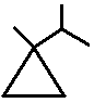 1-methyl-1-isopropylcyclopropane structural skeletal formula isomer of C7H14