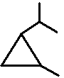 1-methyl-2-isopropylcyclopropane structural skeletal formula isomer of C7H14