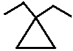 1,1-diethylcyclopropane structural skeletal formula isomer of C7H14