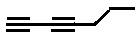 hepta-1,3-diyne or 1,3-heptadiyne skeletal formula isomer of molecular structure formula C7H8