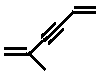 2-methylhexa-1,5-diene-3-yne or 2-methyl-1,5-hexadiene-3-yne skeletal formula isomer of molecular structure formula C7H8