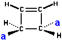 structural formula (E)-3,4-dimethylcyclbutene (trans isomer of C6H10)