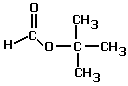 structural formula of 1,1-dimethylethyl methanoate