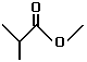 skeletal formula of methyl 2-methylpropanoate