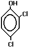molecular structure of 2,4-dichlorophenol skeletal formula structural formula advanced level organic chemistry doc brown